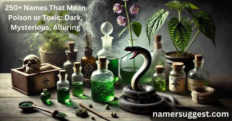 250+ Names That Mean Poison or Toxic: Dark, Mysterious, Alluring
