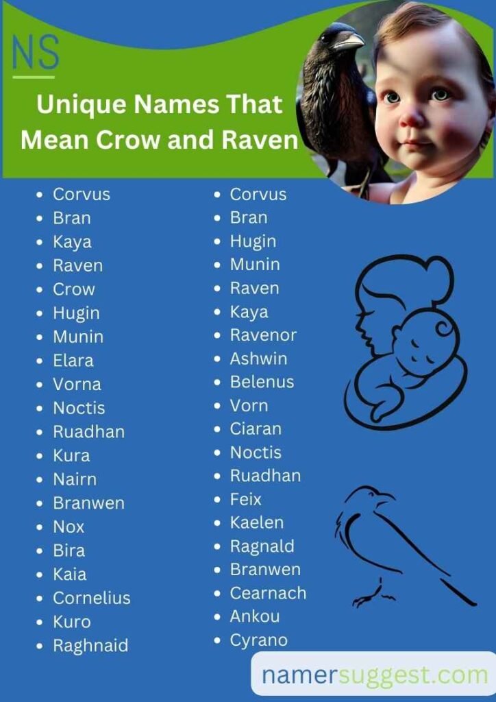 Top Picks: Unique Names That Mean Crow and Raven