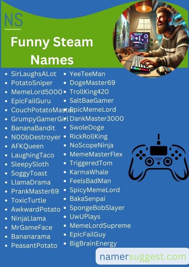 Top Picks for Funny Steam Names