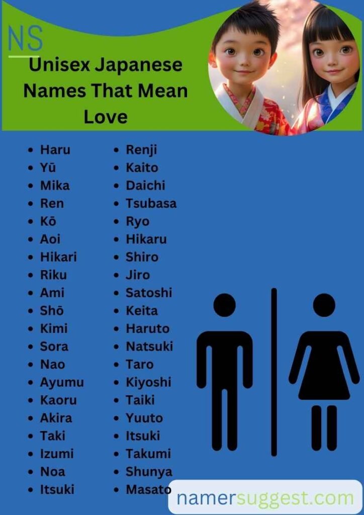 Unisex Japanese Names That Mean Love