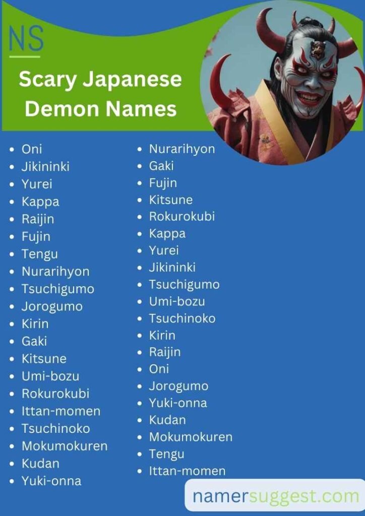 Scary Japanese Demon Names