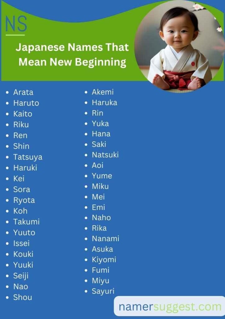 Top Picks: Japanese Names That Mean New Beginning